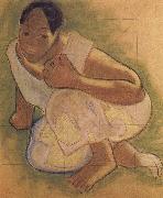 Paul Gauguin Tahiti woman oil on canvas